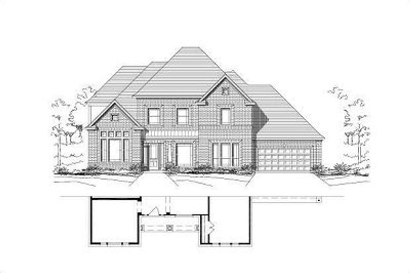 Traditional Style House Plan - 5 Beds 4 Baths 4525 Sq/Ft Plan #411-445