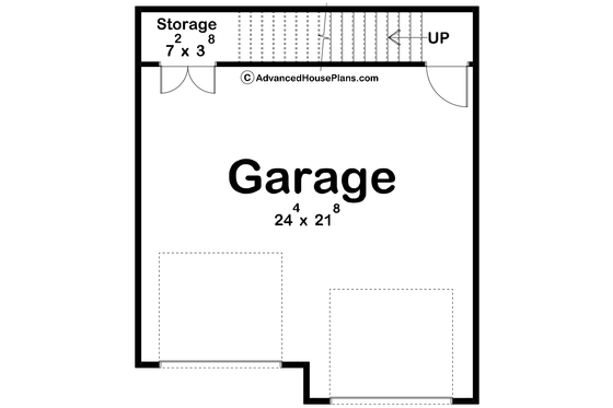 Floor Plan - Main Floor for Cottage House Plan #455-550 - 1 bed, 1 bath