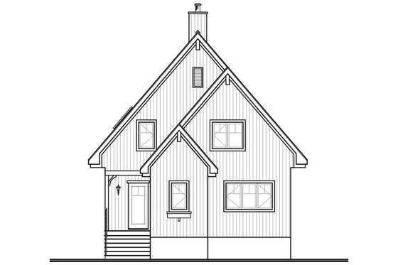 Exterior - Front Elevation for Contemporary House Plan #23-2629 - 3 bed, 2 bath