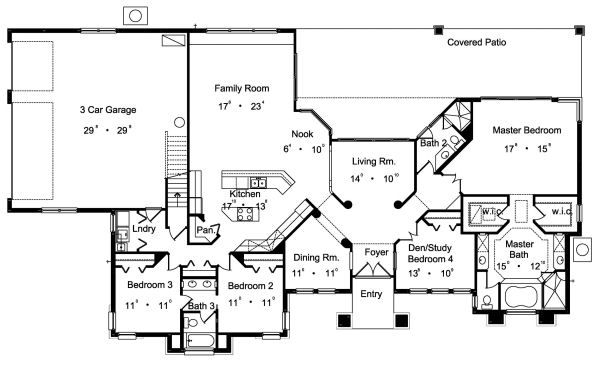 Home Plan - European Floor Plan - Main Floor Plan #417-379