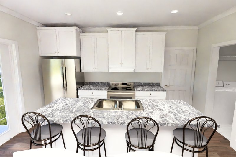 Architectural House Design - Interior - Kitchen for Modern House Plan #513-2470 - 3 bed, 2 bath