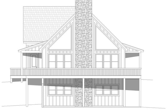Exterior - Front Elevation 4 for Contemporary House Plan #932-558 - 2 bed, 2.5 bath
