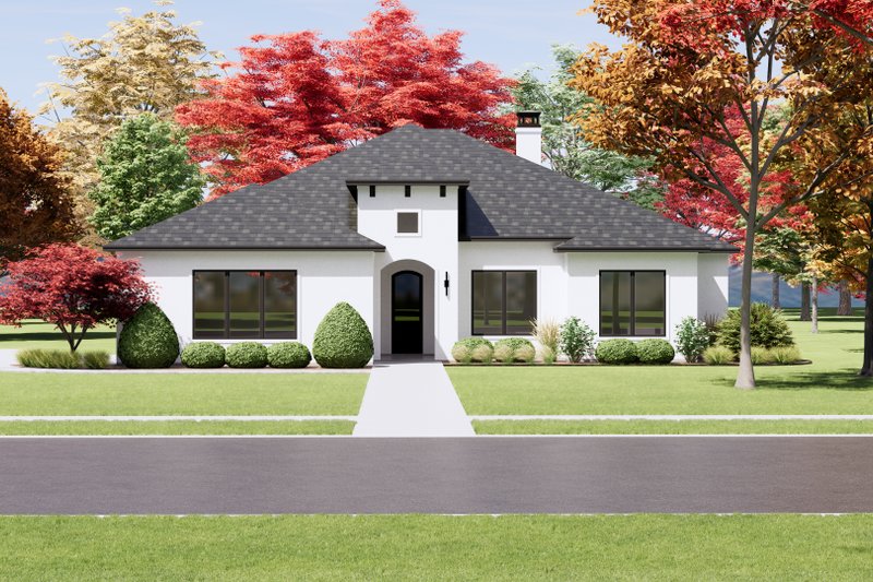 Dream House Plan - Mediterranean Exterior - Front Elevation Plan #1096-88