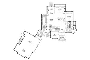 Floor Plan - Main Floor for Craftsman House Plan #1086-5 - 4 bed, 3.5 bath
