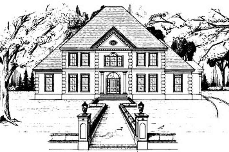 Dream House Plan - European Exterior - Front Elevation Plan #37-223