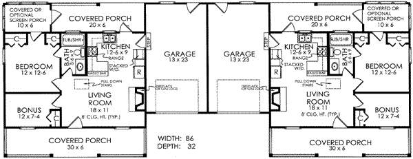 Architectural House Design - Ranch Floor Plan - Main Floor Plan #21-128