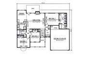 Southern Style House Plan - 3 Beds 2 Baths 1293 Sq/Ft Plan #42-408 
