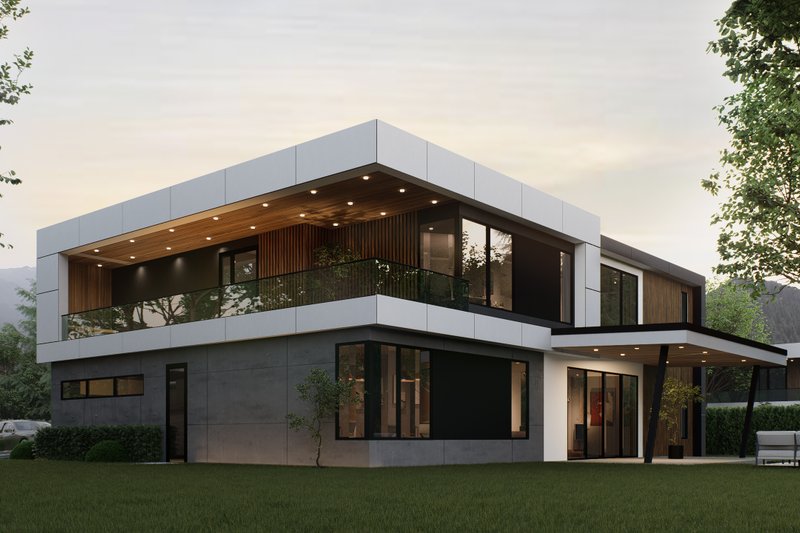 Dream House Plan - Exterior - Other Elevation 1 for Modern House Plan #1066-326 - 5 bed, 4 bath