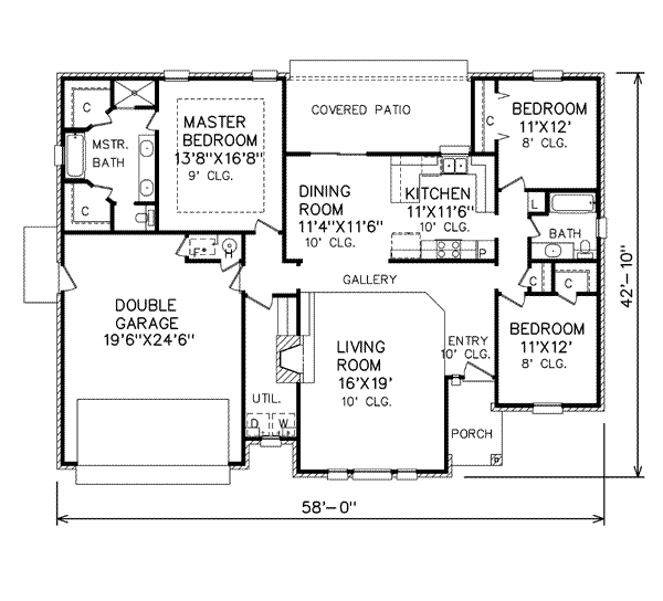 Traditional Floor Plan - Main Floor Plan #65-127