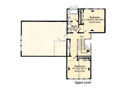 Floor Plan - Upper Floor for Barndominium House Plan #942-62 - 3 bed, 2.5 bath