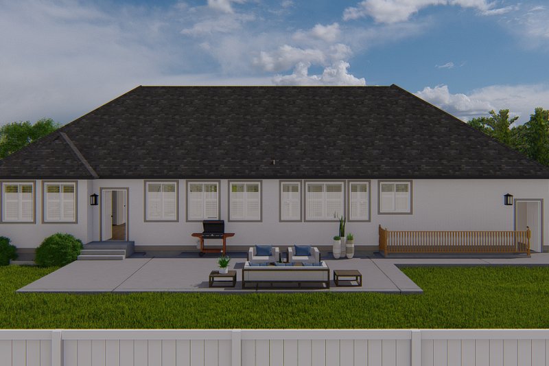 Architectural House Design - Exterior - Rear Elevation 1 for Traditional House Plan #1060-143 - 3 bed, 2.5 bath