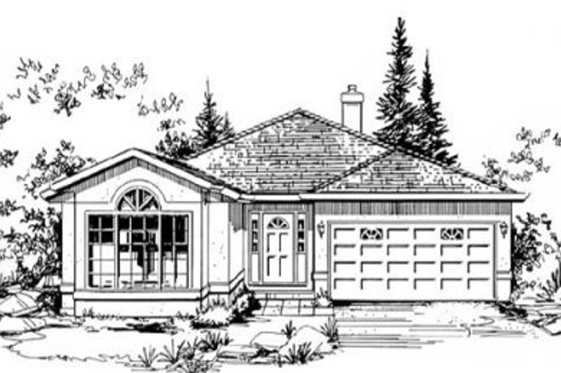Architectural House Design - Traditional Exterior - Front Elevation Plan #18-9061