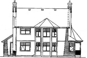 Exterior - Rear Elevation for Victorian House Plan #47-279 - 4 bed, 2.5 bath