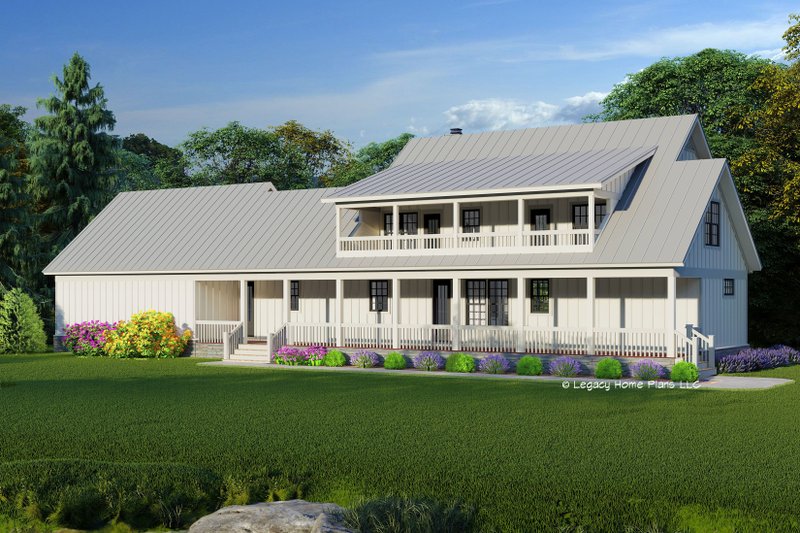House Plan Design - Exterior - Rear Elevation for Farmhouse House Plan #932-725 - 4 bed, 2.5 bath
