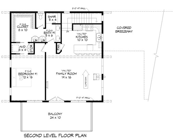 Contemporary Floor Plan - Upper Floor Plan #932-468