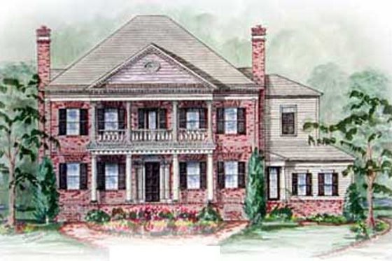 Exterior - Other Elevation for Southern House Plan #54-132 - 5 bed, 5.5 bath