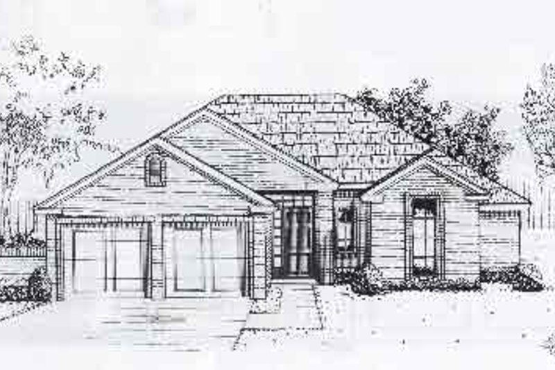 Traditional Style House Plan - 3 Beds 2 Baths 1260 Sq/Ft Plan #310-890