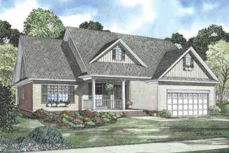 Country Style House Plan - 3 Beds 2 Baths 1723 Sq/Ft Plan #17-647
