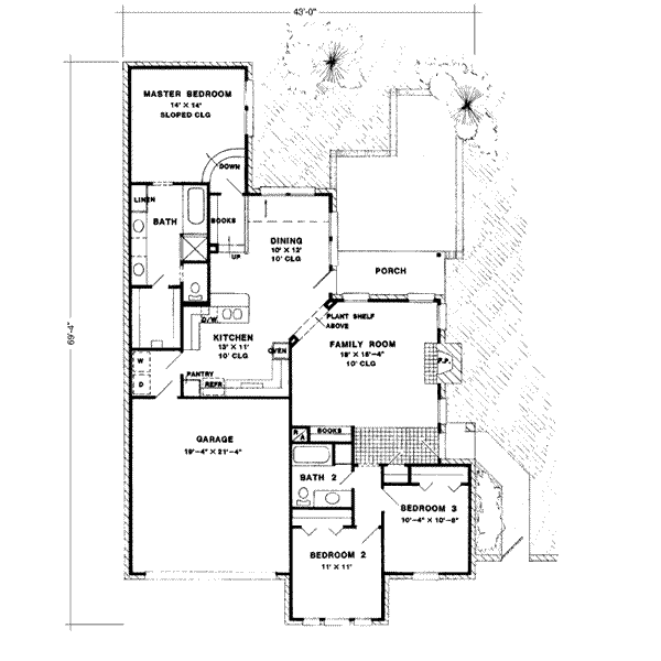 House Design - European Floor Plan - Main Floor Plan #410-221