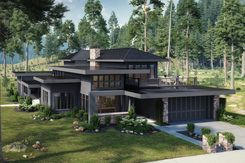 Contemporary Style House Plan - 3 Beds 2.5 Baths 2760 Sq/Ft Plan #942-64