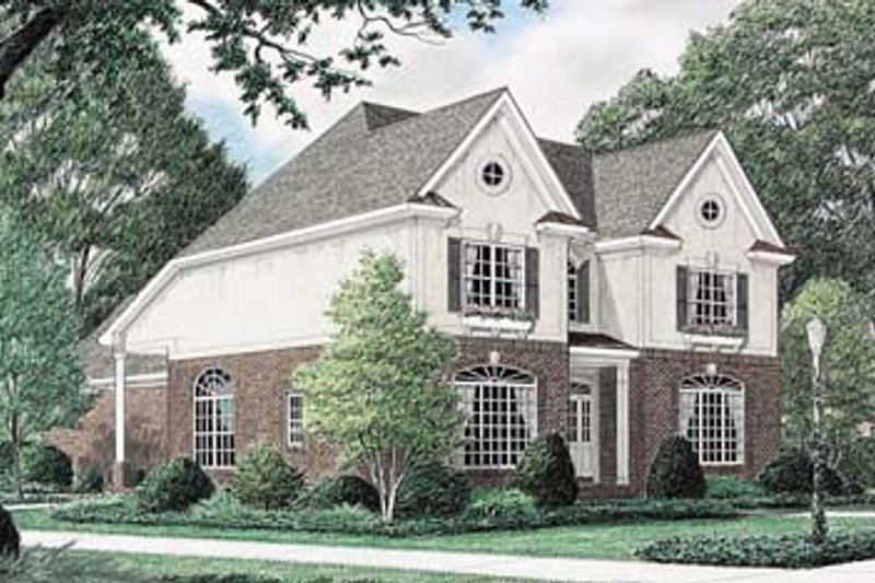 Dream House Plan - Traditional Exterior - Front Elevation Plan #34-154