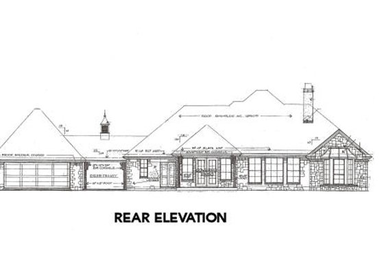 Exterior - Rear Elevation for Traditional House Plan #310-647 - 3 bed, 2.5 bath