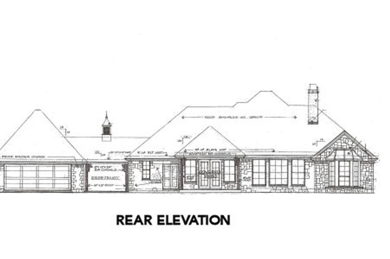 Home Plan - Exterior - Rear Elevation for Traditional House Plan #310-647 - 3 bed, 2.5 bath
