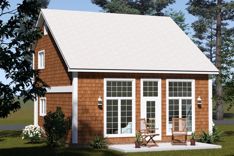 Architectural House Design - Exterior - Rear Elevation for Cottage House Plan #513-2418 - 2 bed, 2 bath