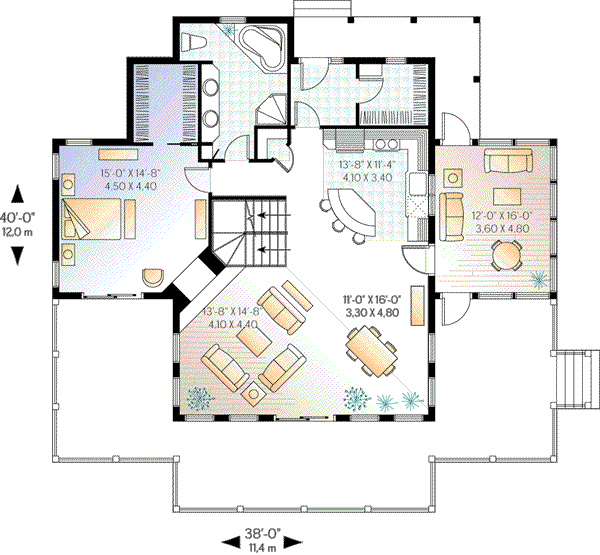 Architectural House Design - Traditional Floor Plan - Main Floor Plan #23-385