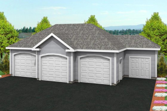 Exterior - Front Elevation for Traditional House Plan #75-209, 0 bath