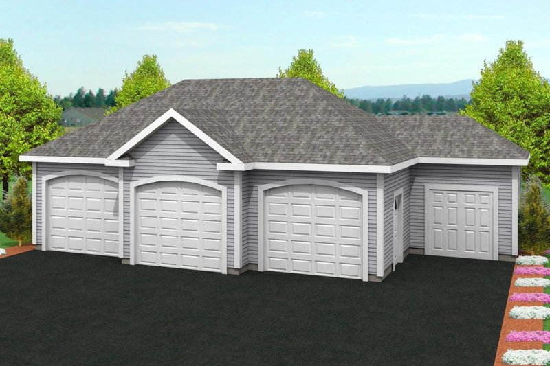 Traditional Style House Plan - 0 Beds 0 Baths 916 Sq/Ft Plan #75-209