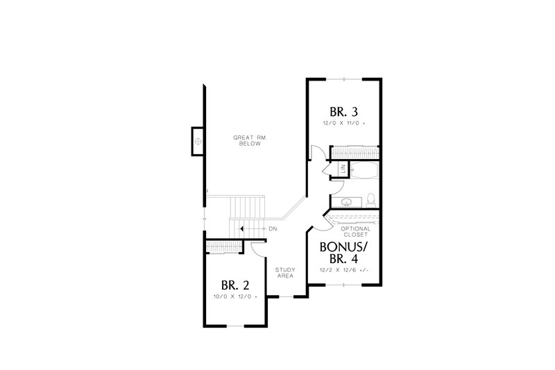 Dream House Plan - Floor Plan - Upper Floor for Traditional House Plan #48-634 - 5 bed, 2.5 bath