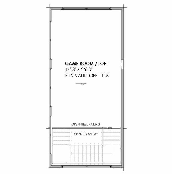 Modern Floor Plan - Upper Floor Plan #1096-122