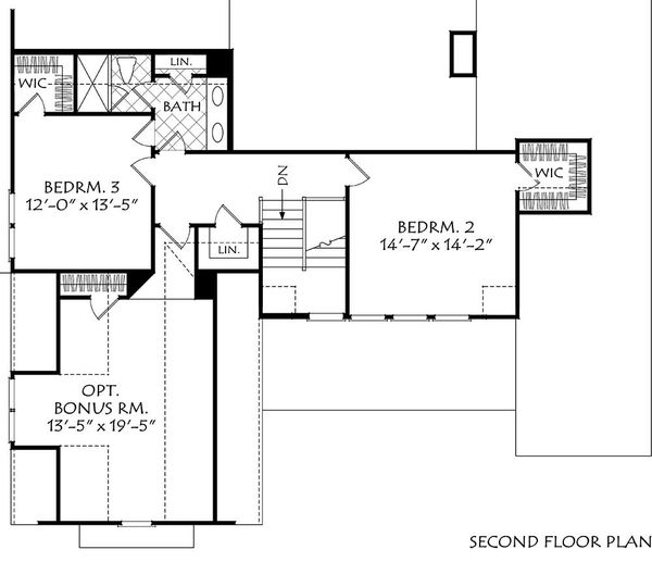 Farmhouse Floor Plan - Upper Floor Plan #927-1009