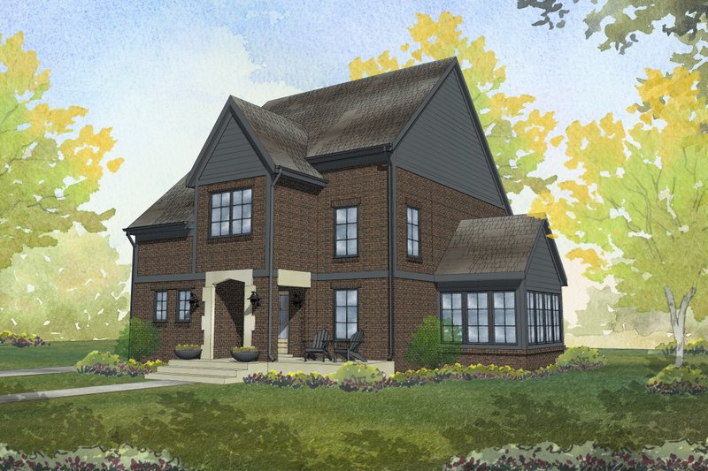 Dream House Plan - Tudor Exterior - Front Elevation Plan #901-164