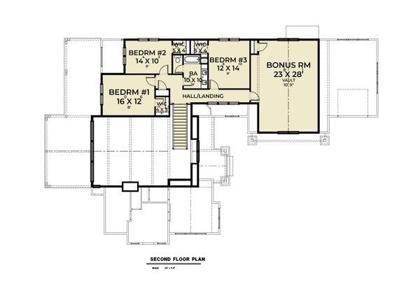 Craftsman Floor Plan - Upper Floor Plan #1070-152