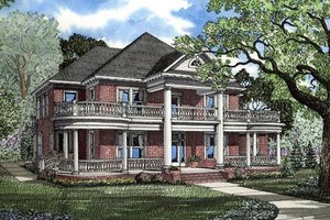 Southern Exterior - Front Elevation Plan #17-247