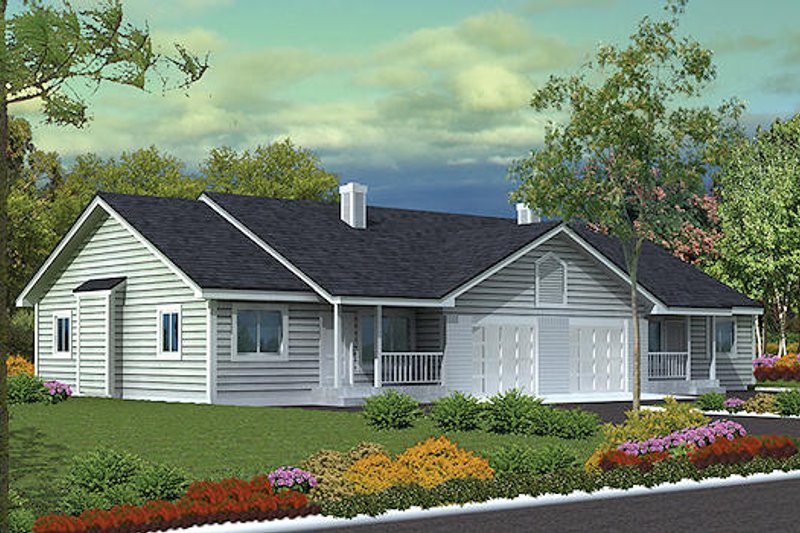 House Blueprint - Ranch Exterior - Front Elevation Plan #57-287