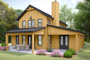 Exterior - Rear Elevation for Barndominium House Plan #932-1133 - 3 bed, 2 bath