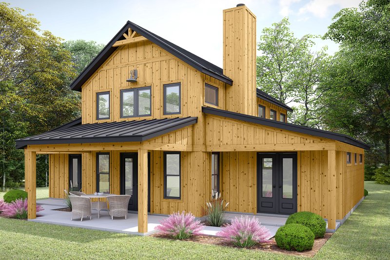 House Design - Exterior - Rear Elevation for Barndominium House Plan #932-1133 - 3 bed, 2 bath