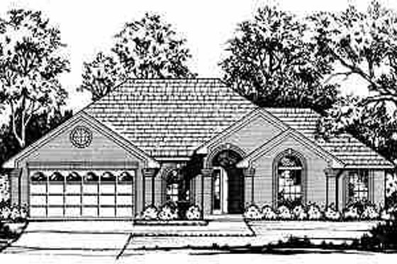 Exterior - Front Elevation for Traditional House Plan #40-208 - 4 bed, 2 bath