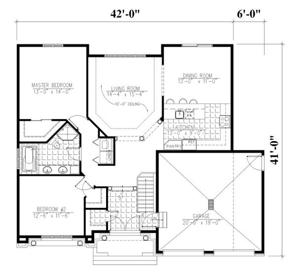 European Floor Plan - Main Floor Plan #138-352