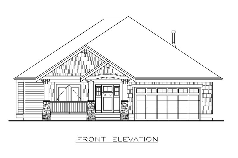 House Design - Exterior - Front Elevation 3 for Craftsman House Plan #1100-121 - 2 bed, 2 bath