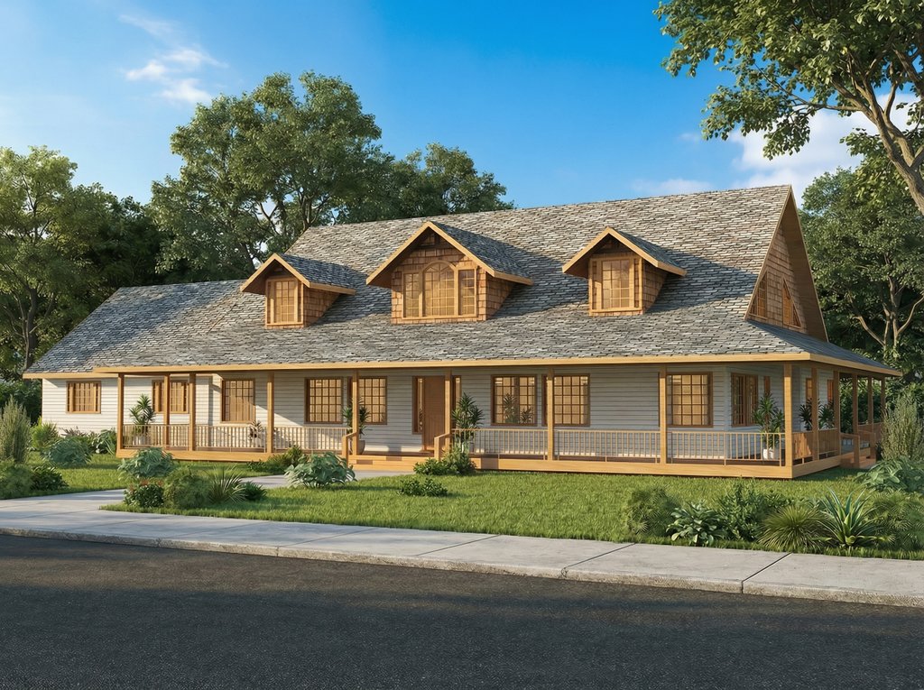 Exterior - Front Elevation 2 for Craftsman House Plan #117-642 - 4 bed, 4.5 bath