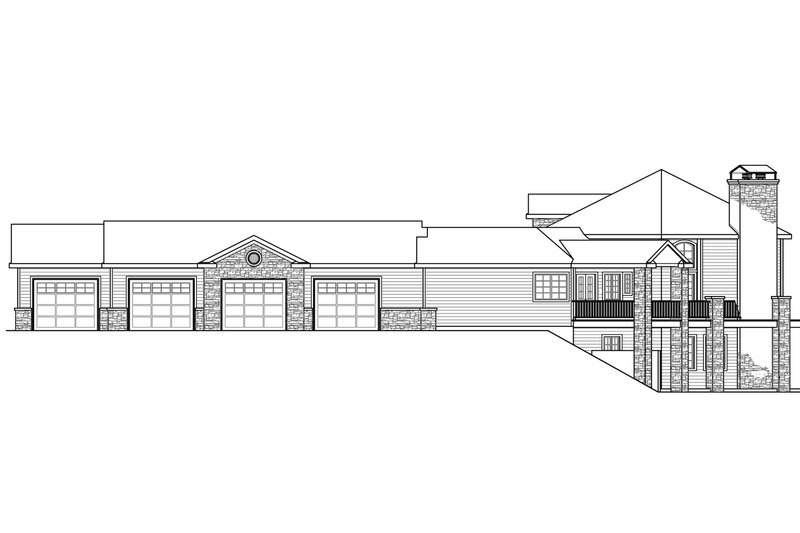 Architectural House Design - Exterior - Other Elevation 1 for European House Plan #124-938 - 3 bed, 3 bath