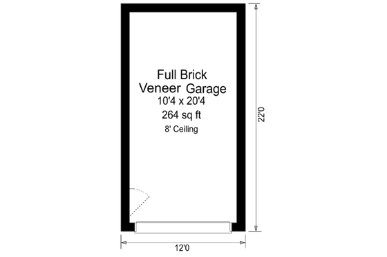 Floor Plan - Main Floor for Traditional House Plan #84-439, 0 bath