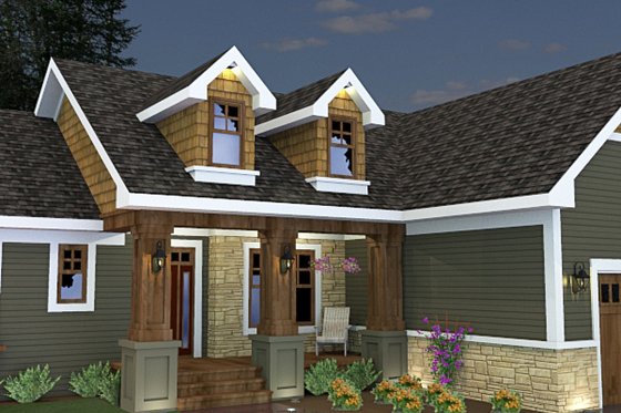 Craftsman style, Bungalow design, elevation