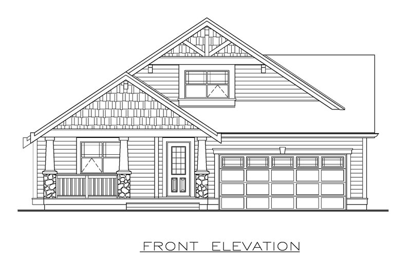 Dream House Plan - Exterior - Front Elevation 4 for Craftsman House Plan #1100-132 - 3 bed, 2.5 bath