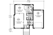 Traditional Style House Plan - 2 Beds 1.5 Baths 1247 Sq/Ft Plan #25-2205 