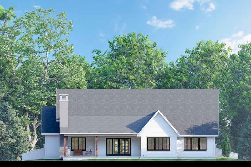 House Blueprint - Exterior - Rear Elevation for Farmhouse House Plan #1088-16 - 3 bed, 2.5 bath